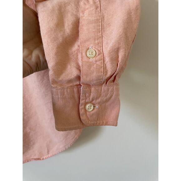Ralph Lauren Button Down Collared Shirt Orange Kid's Size 14 - Picture 3 of 6